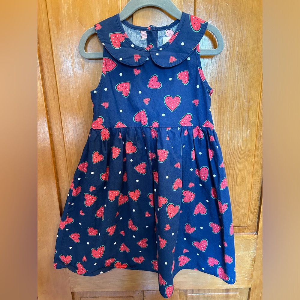 MuMu CoCo Watermelon Dress With Matching Sun Hat - Picture 2 of 12